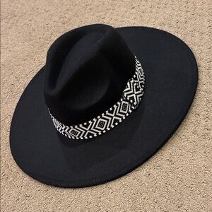 Black Hat with Geometric Band